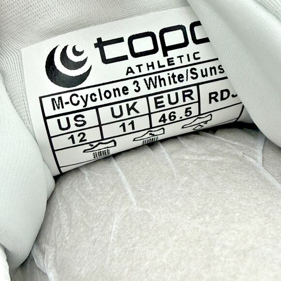 Topo Athletic Mens Cyclone 3 Running Sneakers US 12 EU 46.5 White Athletic GUC main image 7